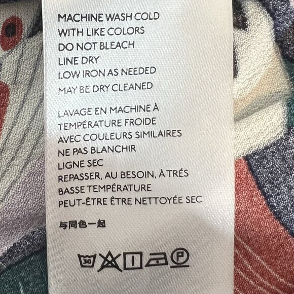 Maeve Anthropologie Cheyenne Peplum Birds Print Blouse Small Top Long Sleeves - Picture 12 of 12